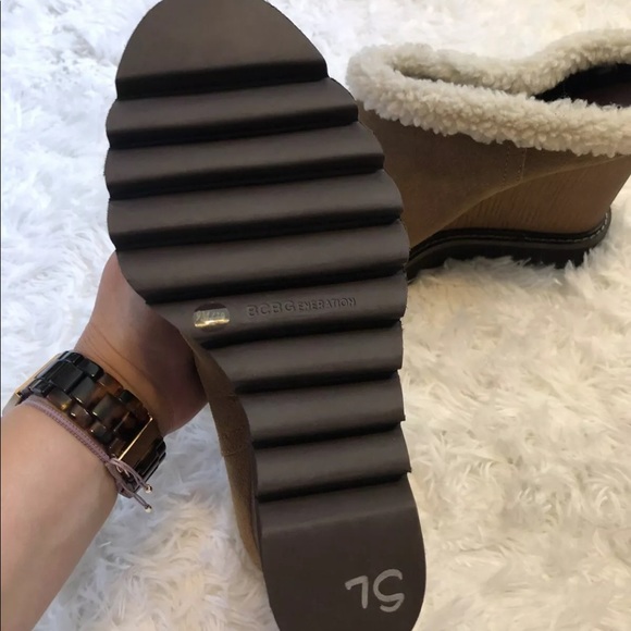 NEW BCBGeneration size 9 Nerissa Wedge Mules Brown - Picture 7 of 10